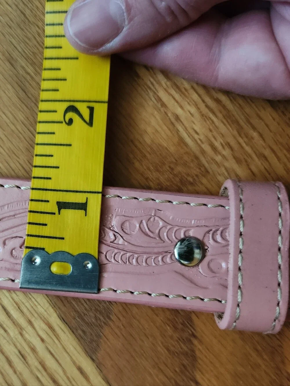 Nocona Pink Leather Girls Belt with Gold Horse Head Buckle